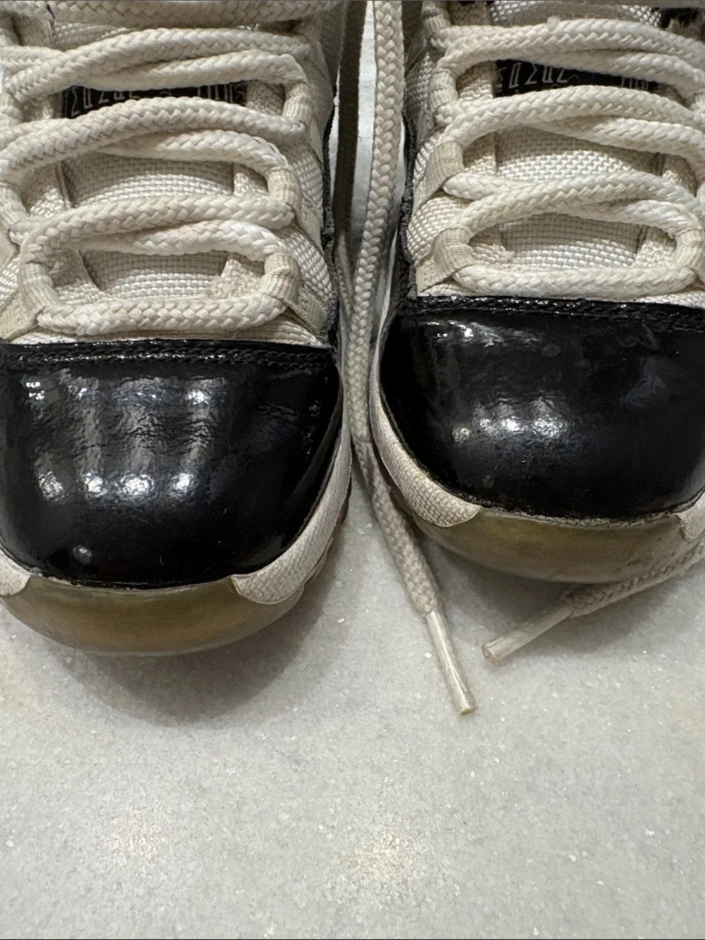 Jordan Kids Black and White Low-Top Retro Sneakers